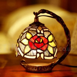 Rose Red Tiffany Table Lamp