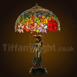 16 Inch Rose Tiffany Table...