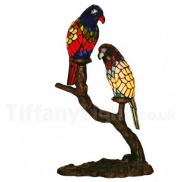 Parrot Tiffany Table Lamp