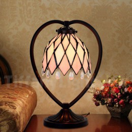 7 Inch Pink Tiffany Table Lamp
