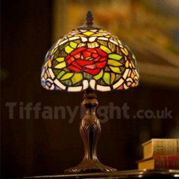8 Inch Rose Tiffany Table Lamp